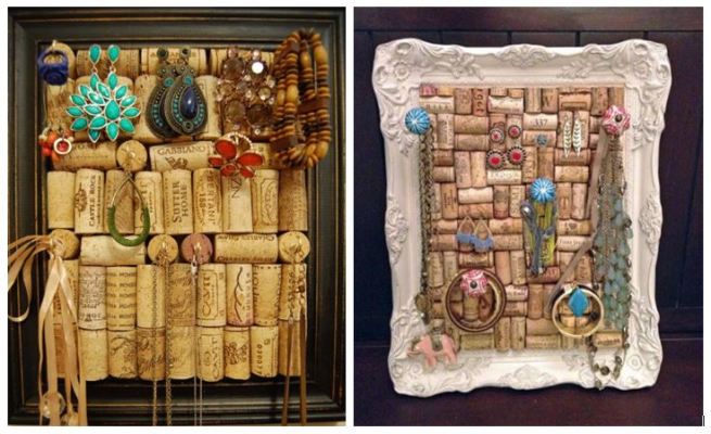 Cork Board Jewellery Organizer Holder