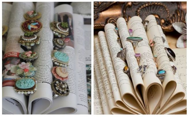 Old Book Ring Jewellery Holder Organizer