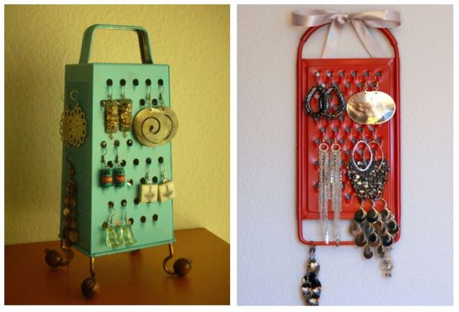 Old Grater Jewellery Earring Holder